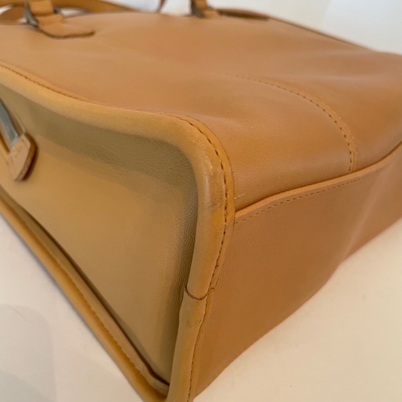 Vintage Coach Classic Compartment Tote Leather Shoulder Bag 9872 Camel USA - Picture 15 of 16